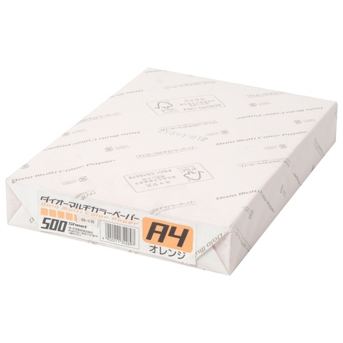 (まとめ）大王製紙 マルチカラー紙 CW-630C B4オレンジ500枚〔×5セット〕 まとめ）大王製紙 マルチカラー紙 CW-630C B4オレンジ500枚×5セット