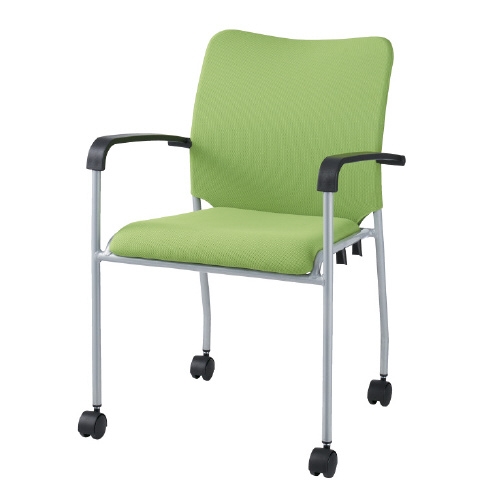 ジョインテックス 会議椅子(スタッキングチェア/ミーティングチェア) 肘なし 背メッシュ キャスター付き GK-90SM ブルー 〔完成品〕 ジョインテックス 会議椅子(スタッキングチェア⁄ミーティングチェア