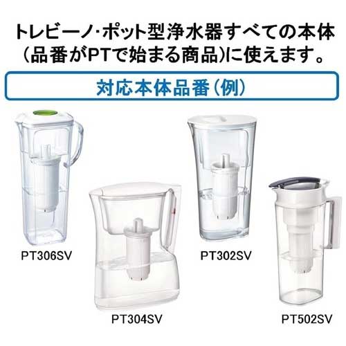 スマートオフィス】ポット型浄水器カートリッジ2個入 PTC.SV2J 東レ