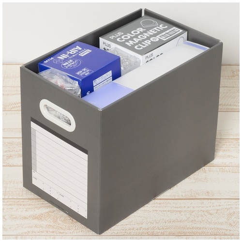 （まとめ）プラス サンプルボックス BF10-A4-200 A4 濃灰〔×5セット〕 まとめ）プラス サンプルボックス BF10-A4-200 A4 濃灰×5セット