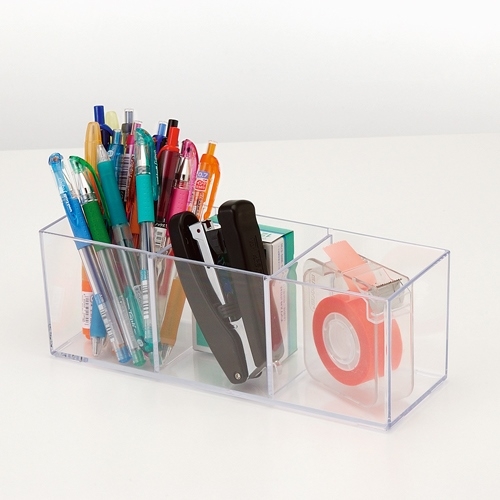 スマートオフィス】デスコケース M-3 クリア 1.3L 蝶プラ工業