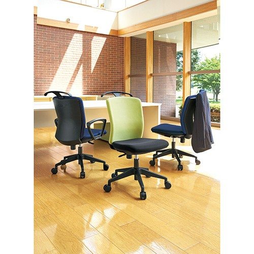 スマートオフィス】事務イス CKR-46M0-F NV 肘無 アイリスチトセ