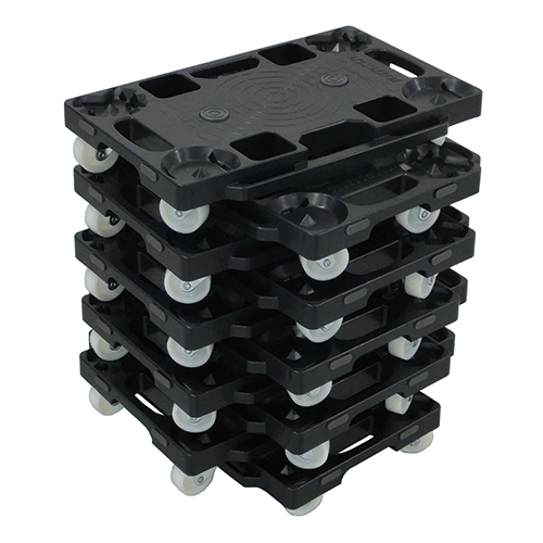 スマートオフィス】台車 樹脂連結 ドーリー PD-403-2SN ナンシン