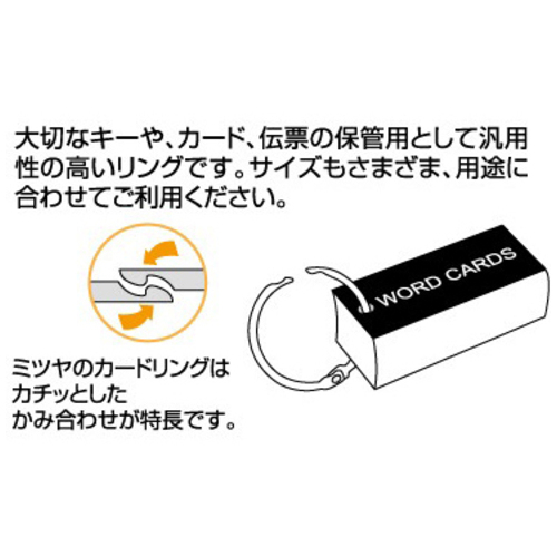 Amazon.co.jp: ミツヤ カードリング No.3 内径25mm 100本 CR