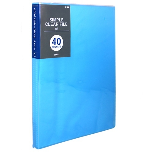スマートオフィス】△シンプルクリアファイル40P FC-240SC 青 プラス