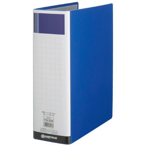 ファイル・バインダー・ケース plotter m5 blue 両開きパイプ式ファイル A3-E 30mmとじ 青 ×10セット 生活用品