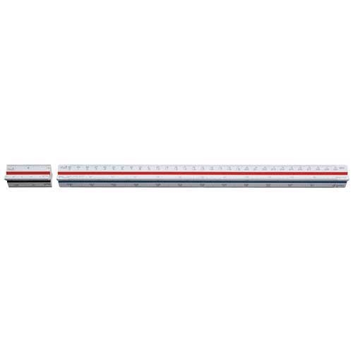 スマートオフィス】三角スケール プラ製30cm副尺付1-882-0009 内田洋行