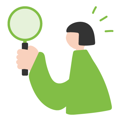 調べる女性：春の衣装