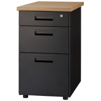 スマートオフィス】キャビネット3段 GT-463SCR BK FIRST－G