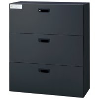 スマートオフィス】Jeラテラル3段保管庫 JE-105H-3 TBK D450 プラス
