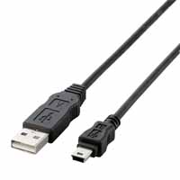 スマートオフィス】USB2.0ケーブル1m U2C-BN10BK ブラック エレコム
