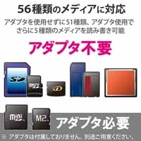 スマートオフィス】カードリーダー USB3.0対応 MR3-A006BK エレコム