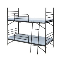 業務用スチール2段ベットIBS-212 Ｗ990×L2050×Ｈ1860 組立設置無料 2段ベッド マットレス付き 業務用 スチールベッド 二段ベッド チップウレタンマットレス×2 頑丈 宿舎 宿泊 寮 オフィス 仮眠室  待合 事務 医療 耐久性 IBS-212＋IBM-302×2 | 家具通販 まるしょうインテリア