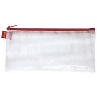 セキセイ メッシュケース レッド AZ-138E BANK 〔×10セット〕 スマートオフィスメッシュケース AZ-136E PEN レッド セキセイ