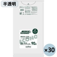 スマートオフィス】nocooエコノプラスBOX半透明90L 100枚 CE94 日本