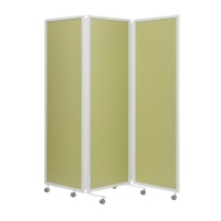 ■T・S パネル 3点おまとめ スマートオフィス】MJパネル3連スクリーン MJ-66 Yグリーン Main