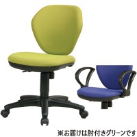 スマートオフィス】事務イス K-921(BK) 肘無 ブラック KOEKI