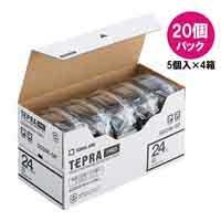 スマートオフィス】テプラPROテープSS24K-10PN 白/黒字24mm10P キングジム