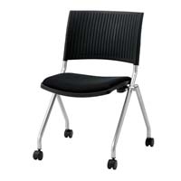 スマートオフィス】会議イス FJC-K6L NV ネイビー 肘無 ジョインテックス