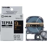 (業務用5セット) キングジム テプラPROテープ/ラベルライター用テープ 【幅：9mm】 SC9KZ 黒に金文字 スマートオフィス】テプラPROテープ SC9KZ 黒に金文字 9mm キングジム