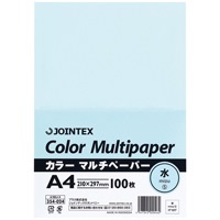 【スマートオフィス】 カラーマルチペーパーA4水色100枚A180J-5