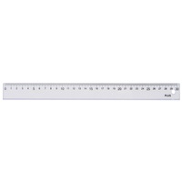 スマートオフィス】再生PET直定規30cm B333J スマートバリュー