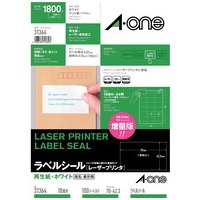 スマートオフィス】レーザーラベル再生紙 31362 A4/12面 100枚