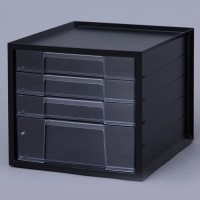 スマートオフィス】レターケース4段 LCJ-4D ブラック アイリスオーヤマ