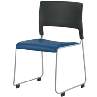 スマートオフィス】会議イス MOL-17 ネイビー NV/WH CMC