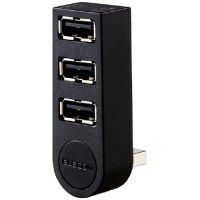 スマートオフィス】USBハブ 3ポート 直挿し U2H-TZ325BXBK エレコム