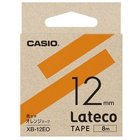 スマートオフィス】ラテコ専用テープXB-12EO オレンジに黒文字 スマートオフィス】ラテコ専用テープXB-12EO オレンジに黒文字