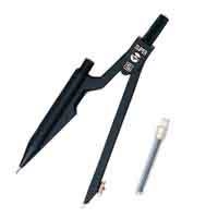 スマートオフィス】スーパーコンパス ノック503 0.5mm芯用 黒