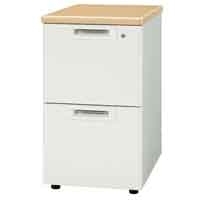 キャビネット2/2 スマートオフィス】キャビネット2段RJ-046SC-A2 ホワイト プラス