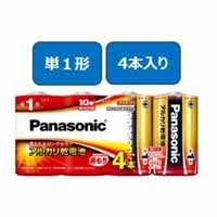 スマートオフィス】アルカリ乾電池 単1 4本 LR20XJ/4SW Panasonic