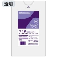 スマートオフィス】ゴミ袋 LDD 透明 45L 10枚 N208J-45 スマート