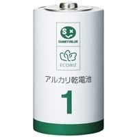 スマートオフィス】アルカリ乾電池Ⅲ 単2×10本 N212J-10P スマートバリュー