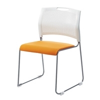 スマートオフィス】会議イス FRS-10 BK ブラック ジョインテックス