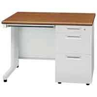 スマートオフィス】片袖机 JS-107D-3 LGY エルグレー プラス