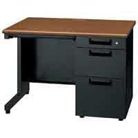 スマートオフィス】片袖机 JS-107D-3 LGY エルグレー プラス