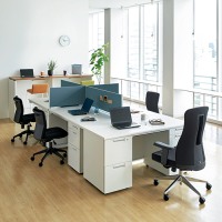 スマートオフィス】片袖机 JS-127D-3 WH ホワイト プラス