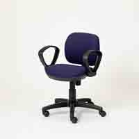 スマートオフィス】事務イス C201J 肘無 ブルー ジョインテックス